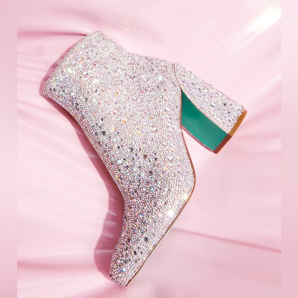 Betsy Johnson Cady rhinestone boots